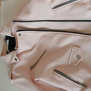 Mango Biker Jacket soft pink